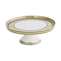 Ravenna Pedestal Cake Plate Green & Gold