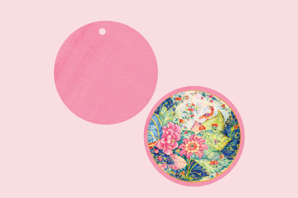 Tobacco Leaf Inspired, Chinoiserie Gift Tag Set of 8