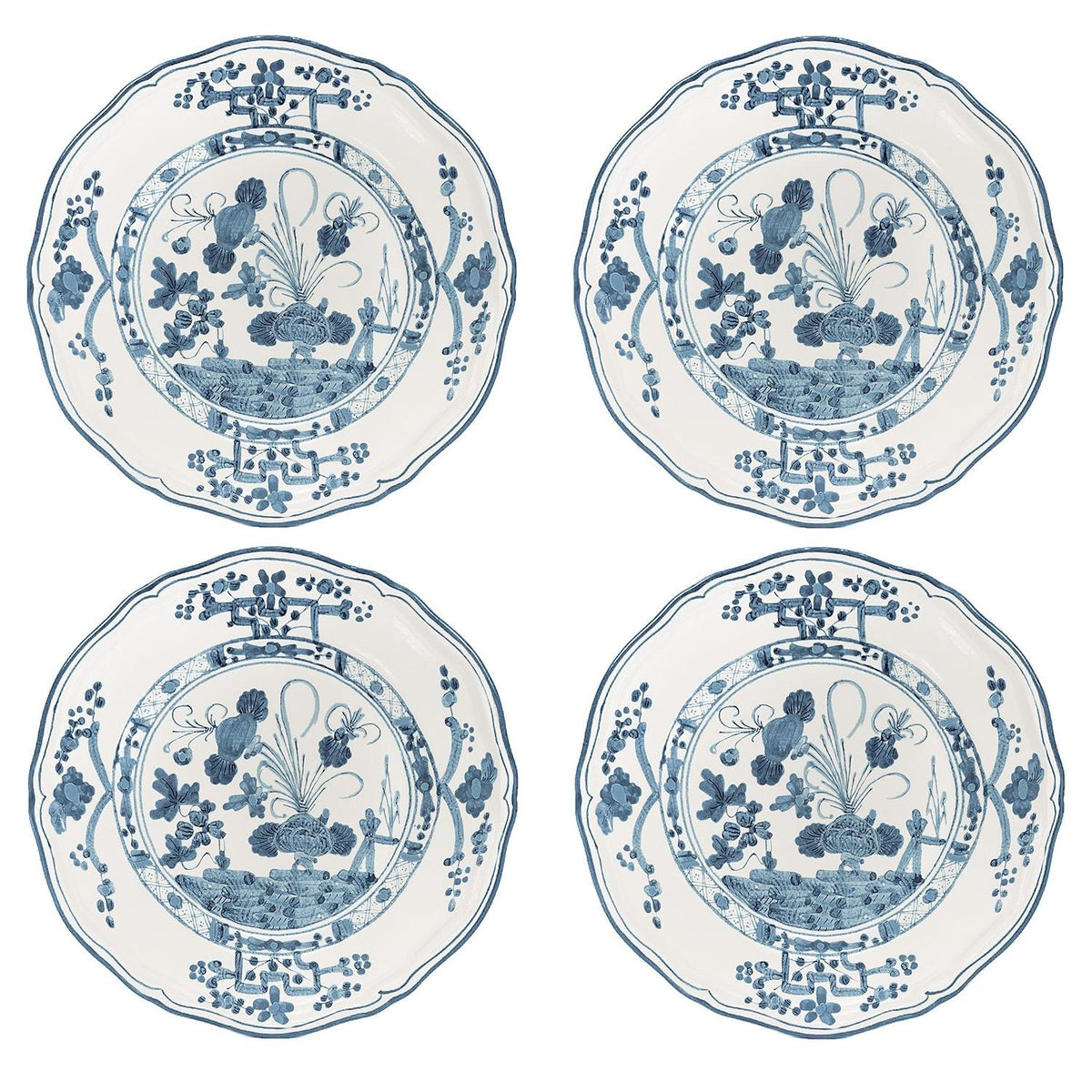 Faenza Appetizer Plate Set of 4 (Blue and White)