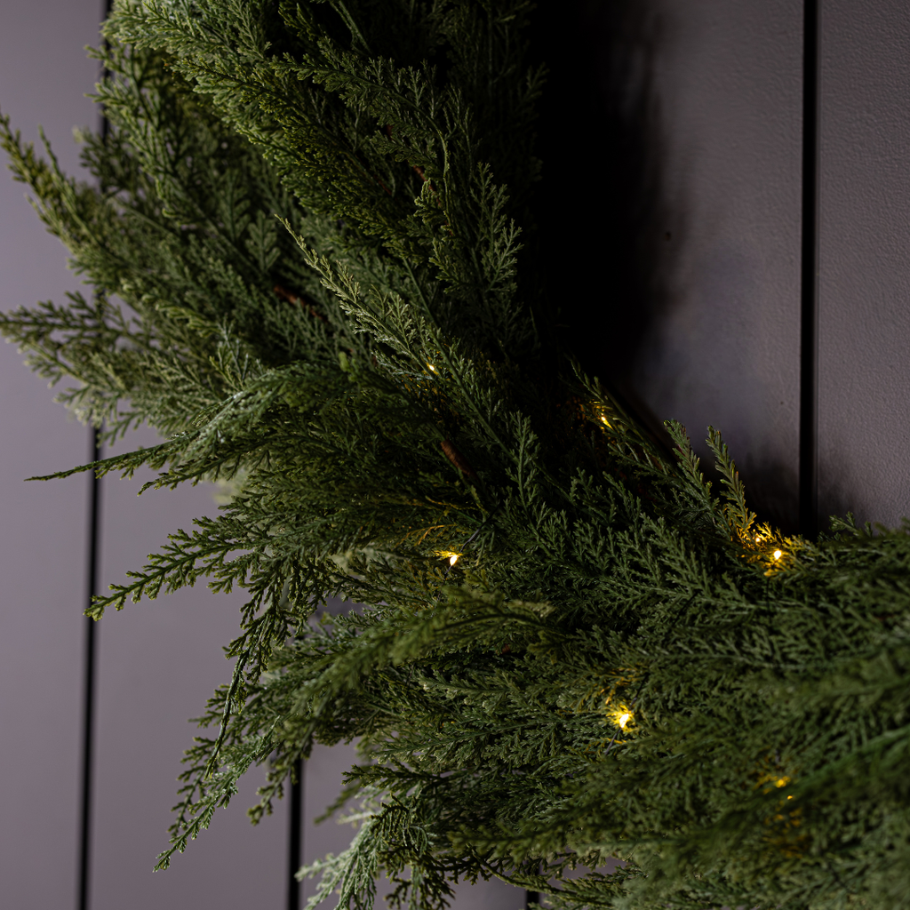 Cypress Leaf Full Real Touch Garland - 15 Ft