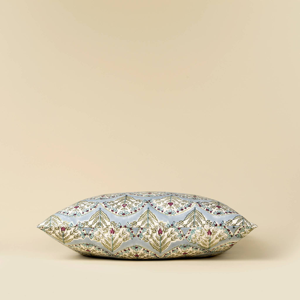 20x20 Sakura Block Print Pillow, Blue