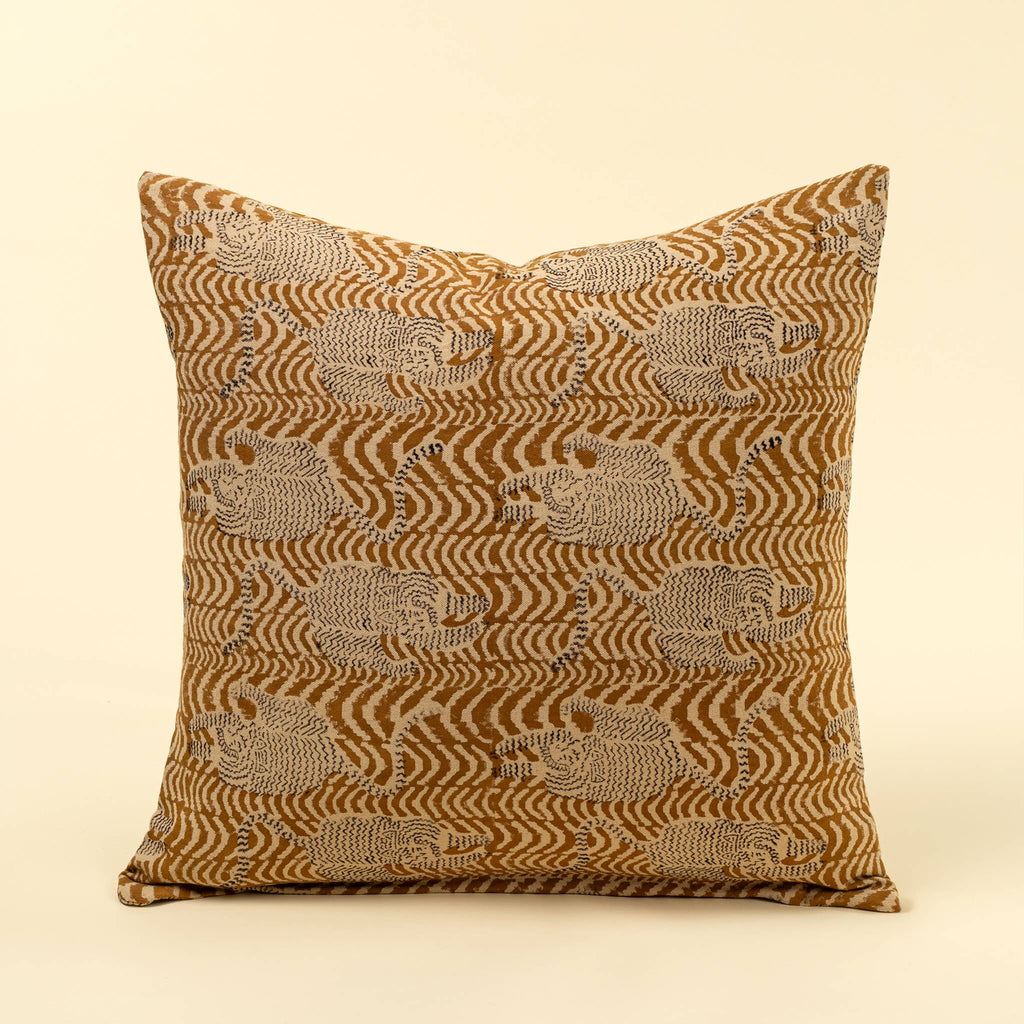 20x20 Taiga Block Print Pillow, Ochre
