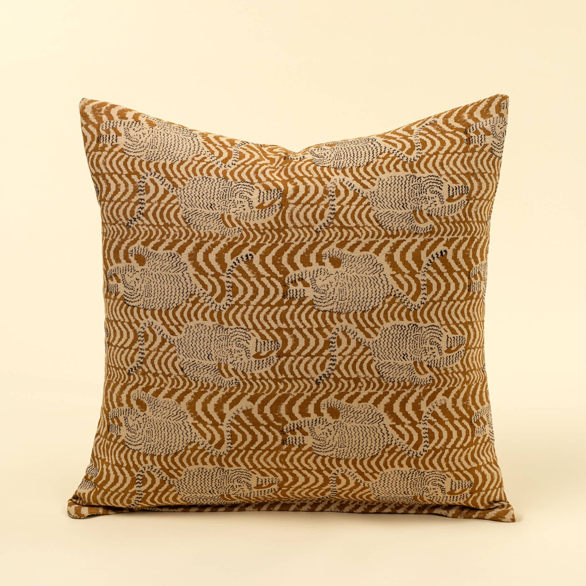 20x20 Taiga Block Print Pillow, Ochre