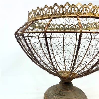 Royal Vintage Wired Urn H: 12.5" X W: 14.5"