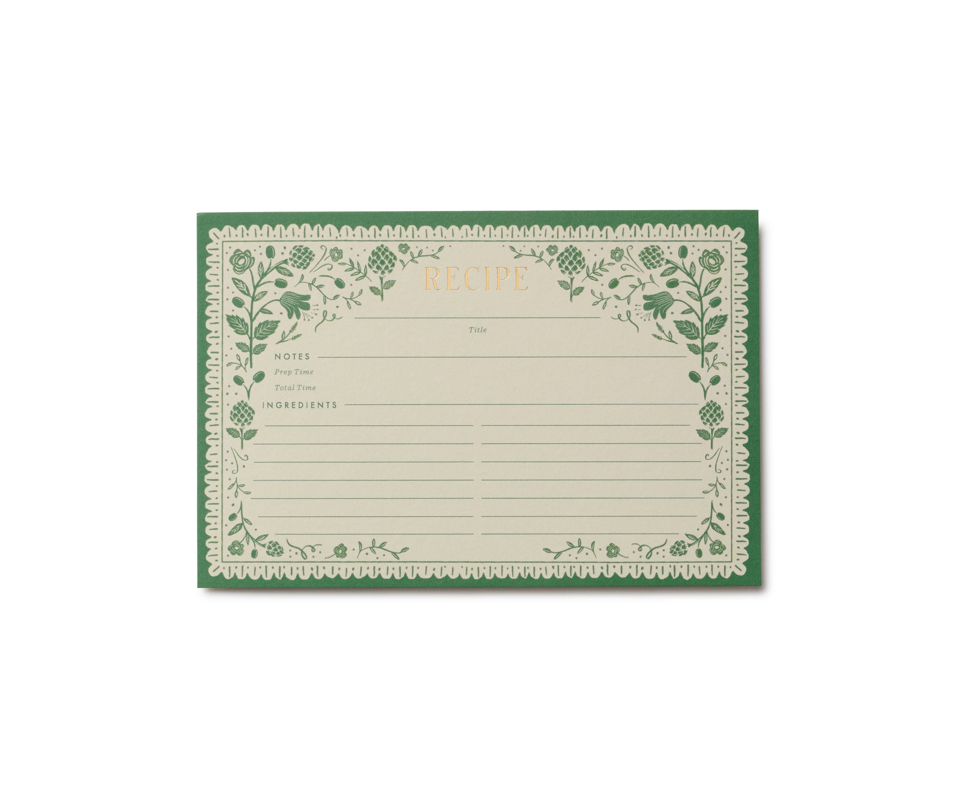 Pack of 12 Artichoke Recipe Cards