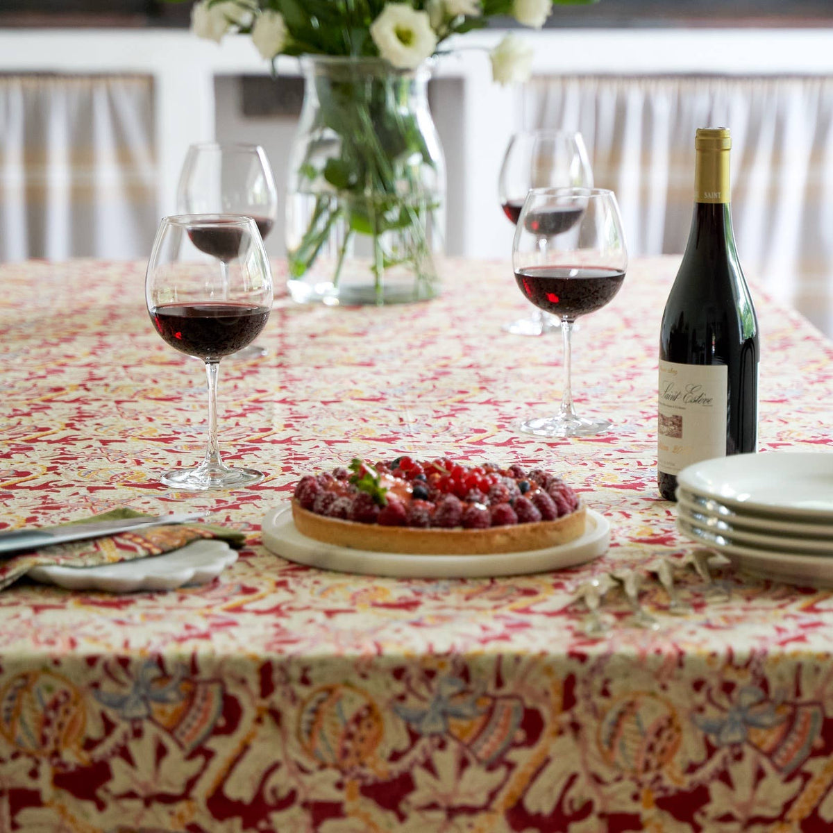 Noel Red & Green | French Tablecloths