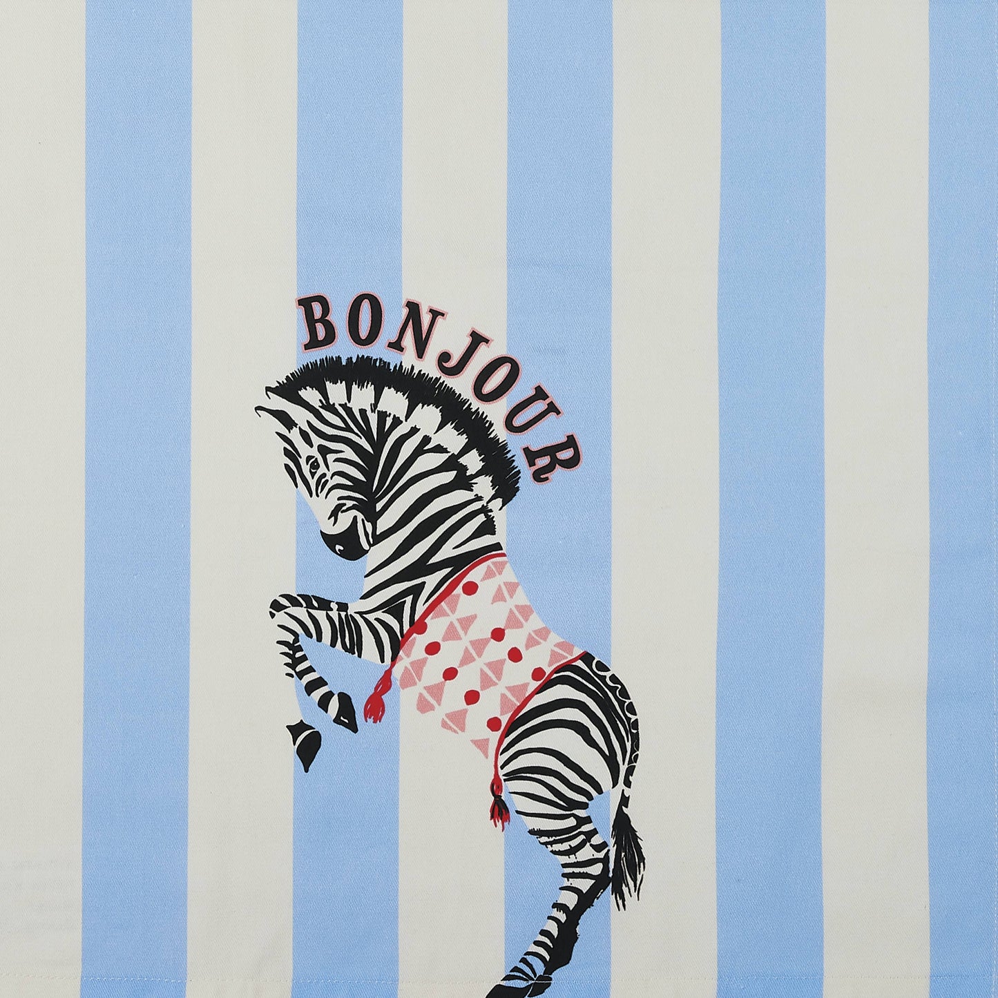 Zebra Bonjour With Tassels Kitchen Towel