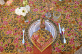Damaris Pink & Mustard Napkins - Set of 4