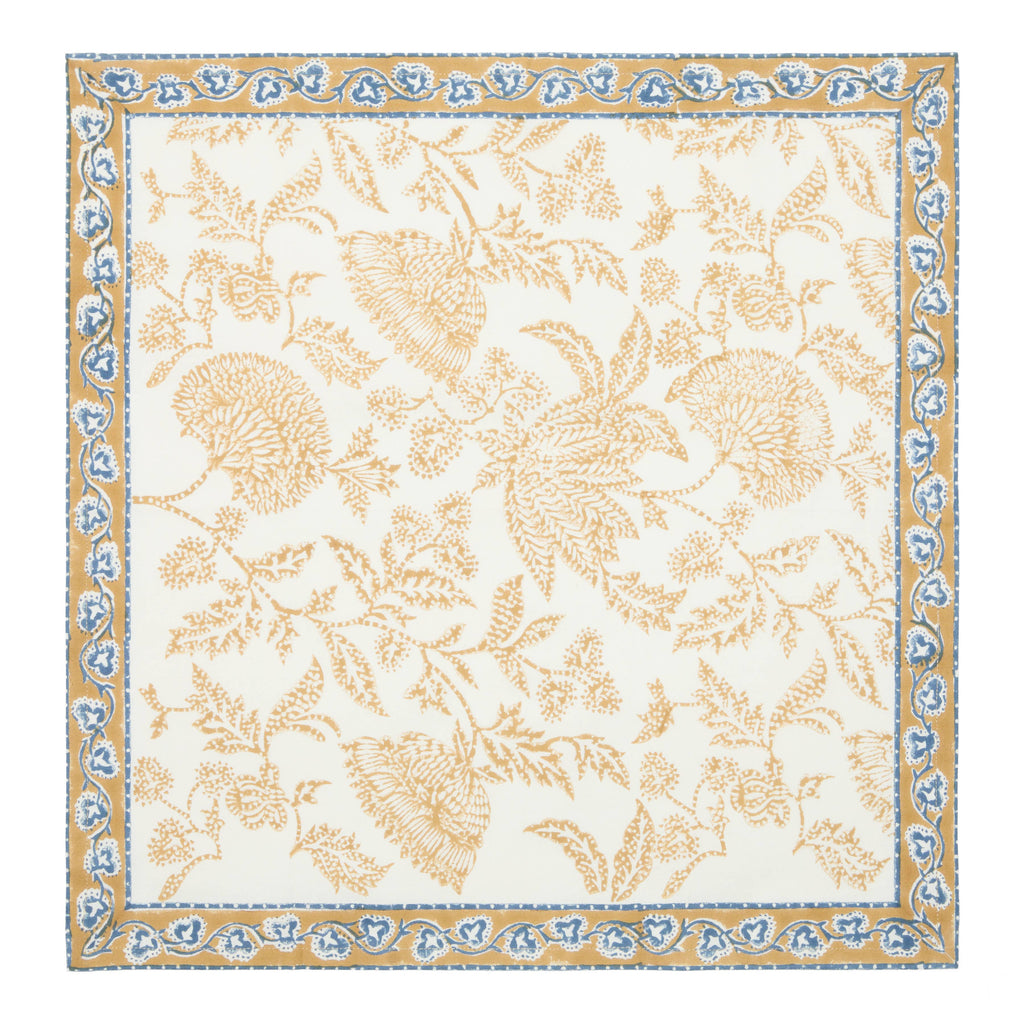 Chloe Blue & Brown Napkins - Set of 4