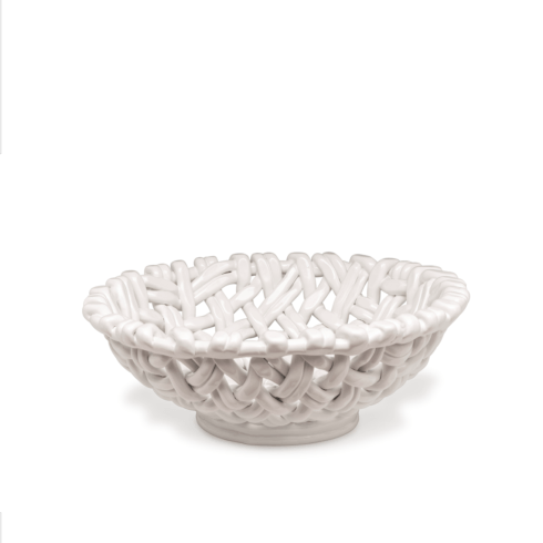 Round Basket White