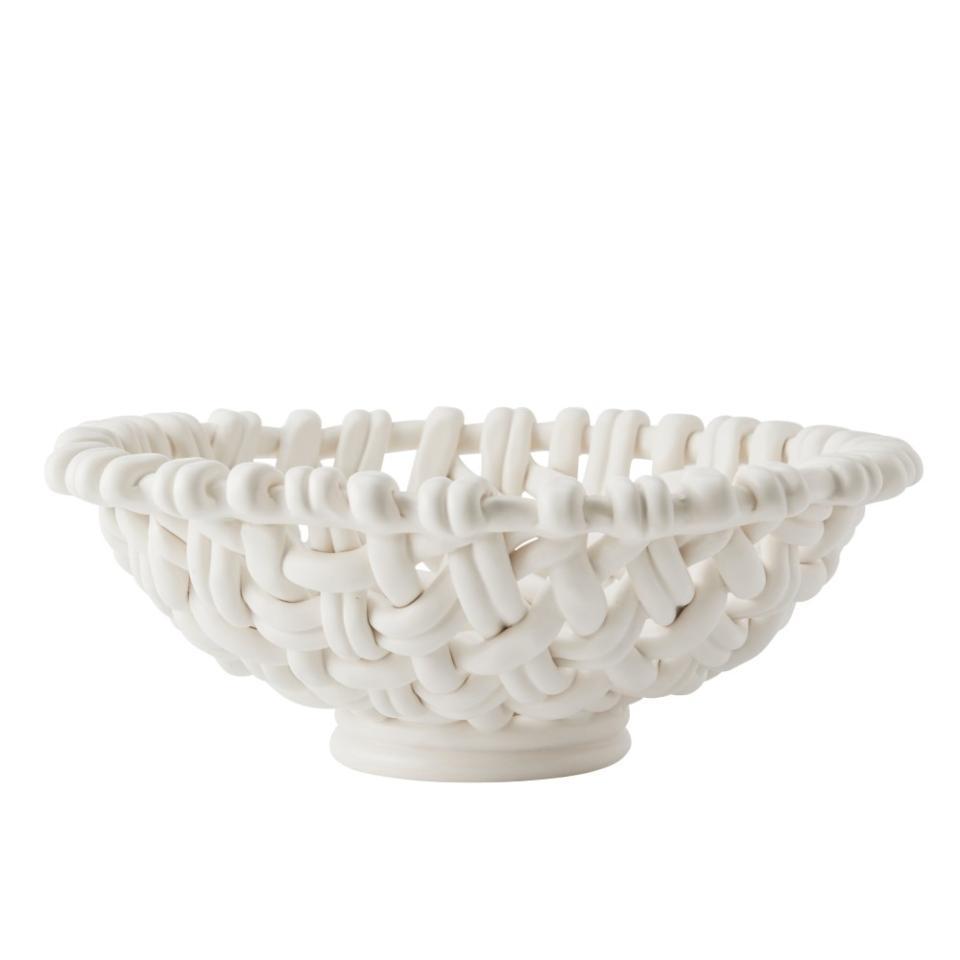 Round Basket Matte White