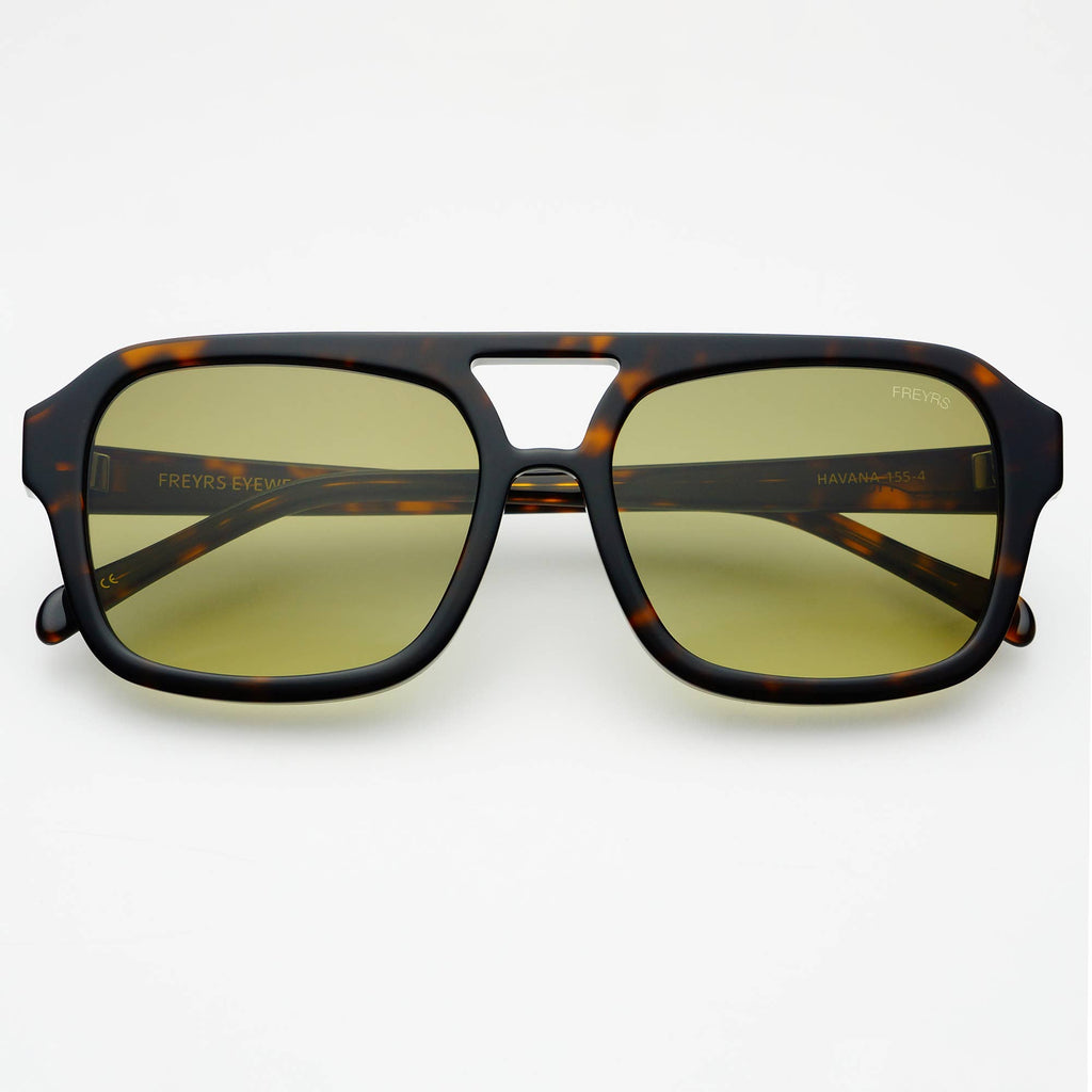 Havana Acetate Aviator Sunglasses