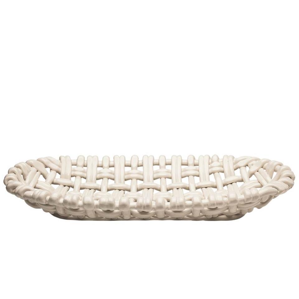 Oval Basket Ivory