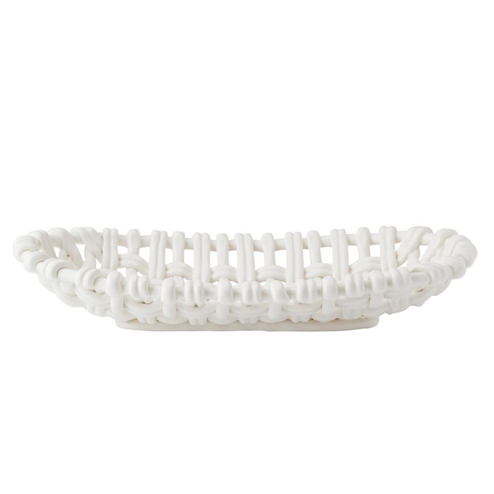 Oval Basket Matte White