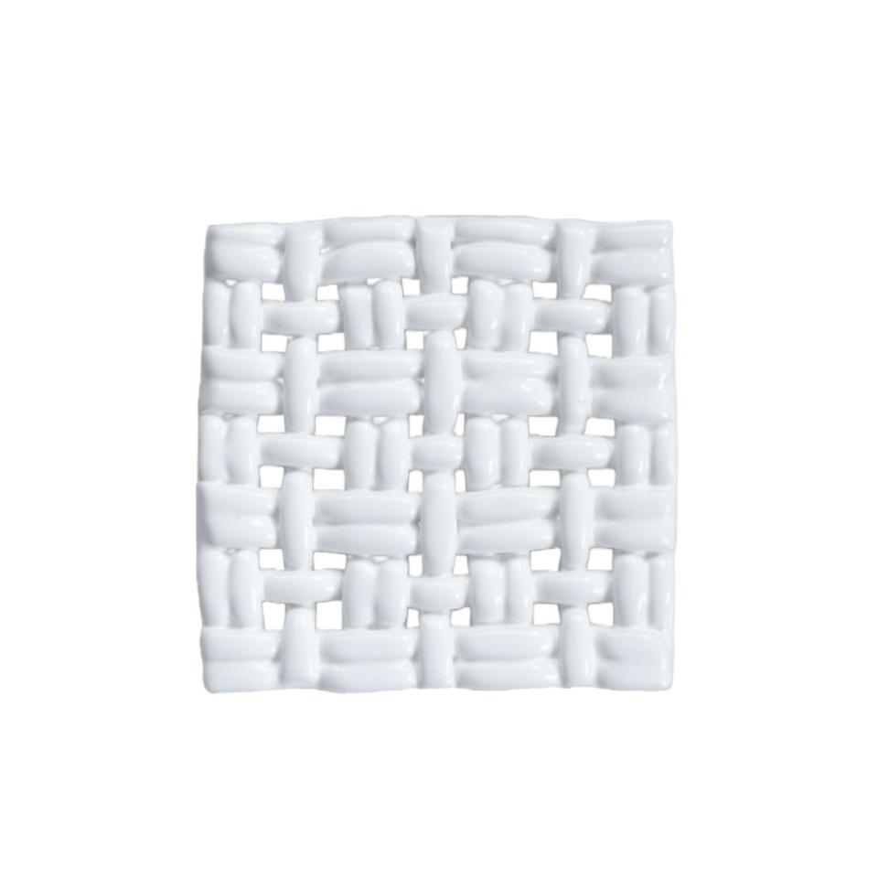 6" Square Trivet White