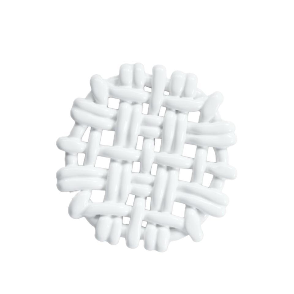 6" Round Trivet White