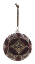 Flocked Glass Orn