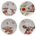 Set of 4 Salad Plates, White