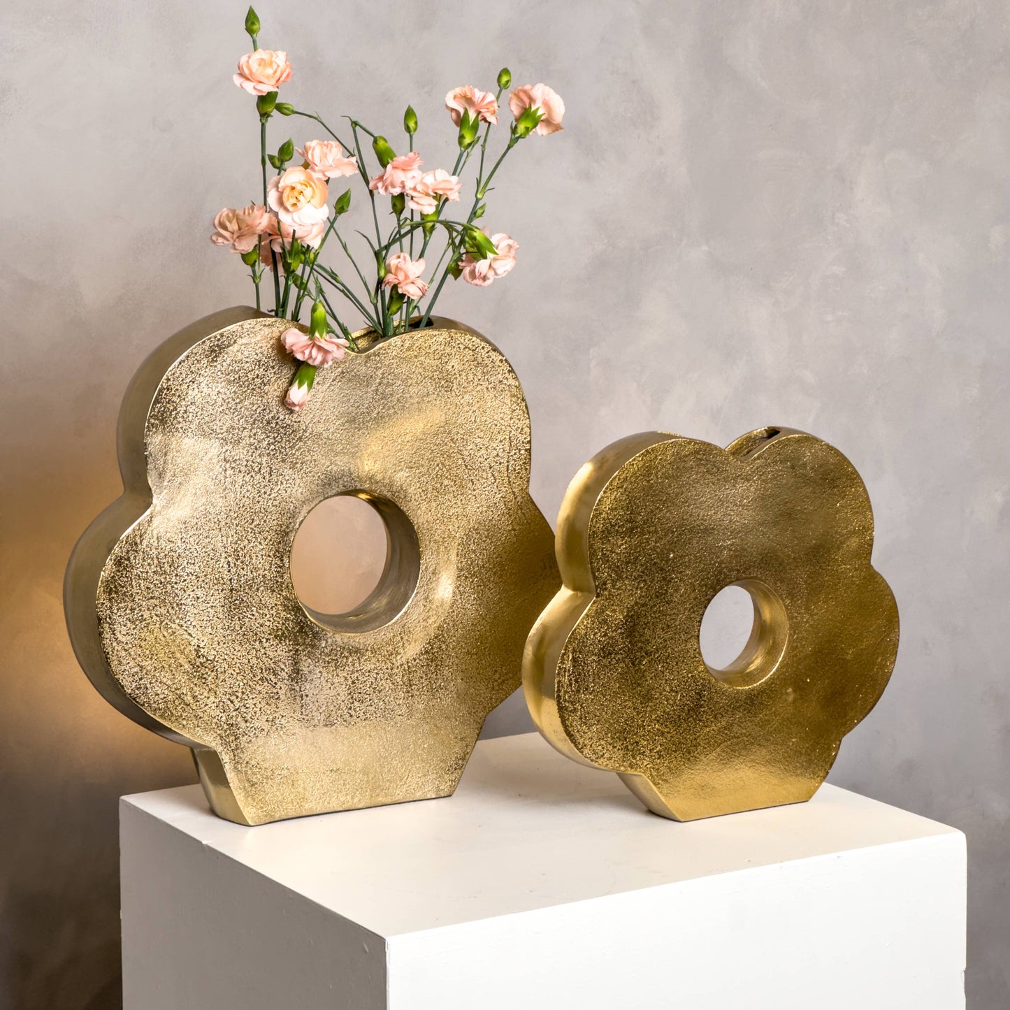 Gold Flower Shaped Vase