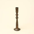 Caldera Forged Candlestick L, Rustic Brass