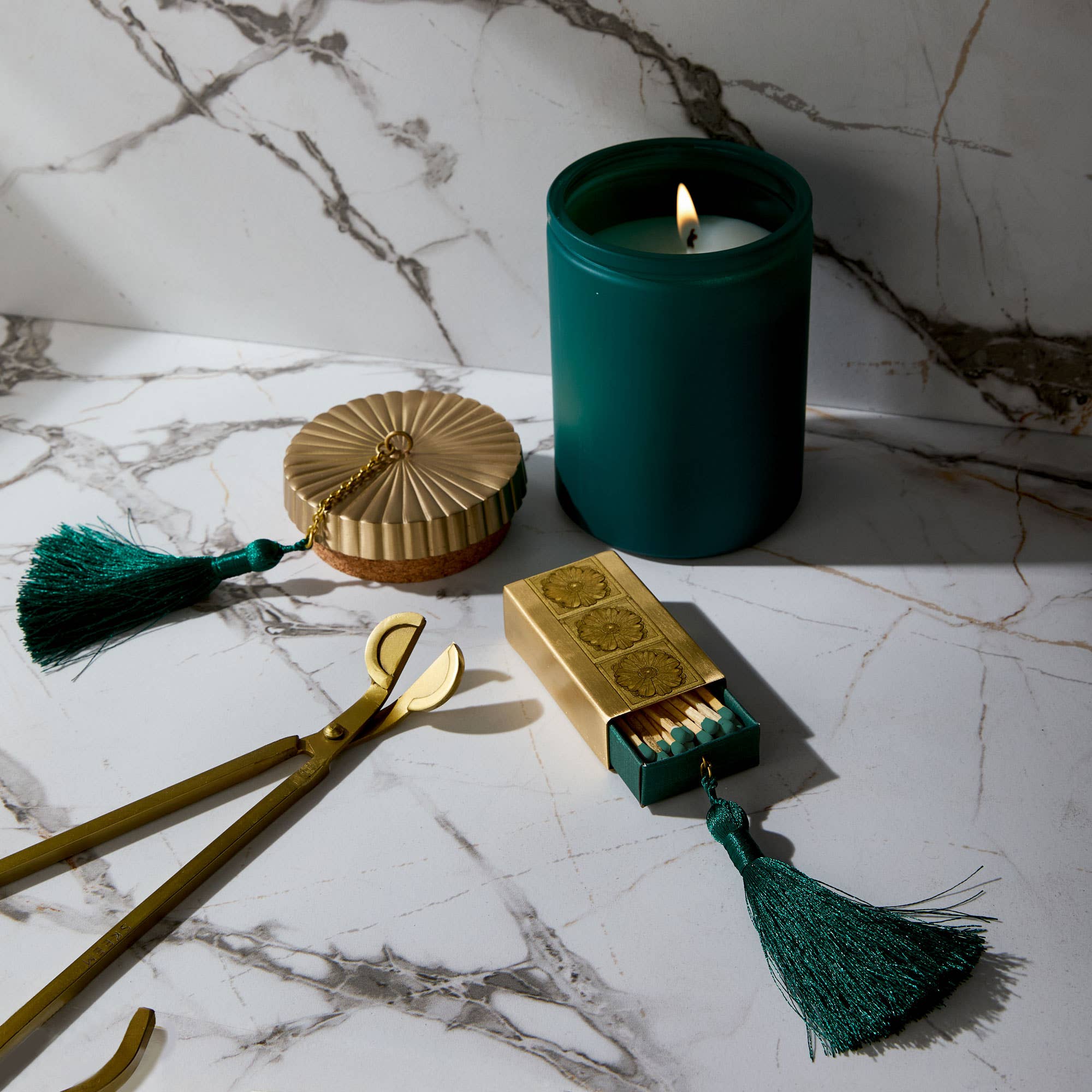 Stainless Steel Wick Trimmer, Matte Gold