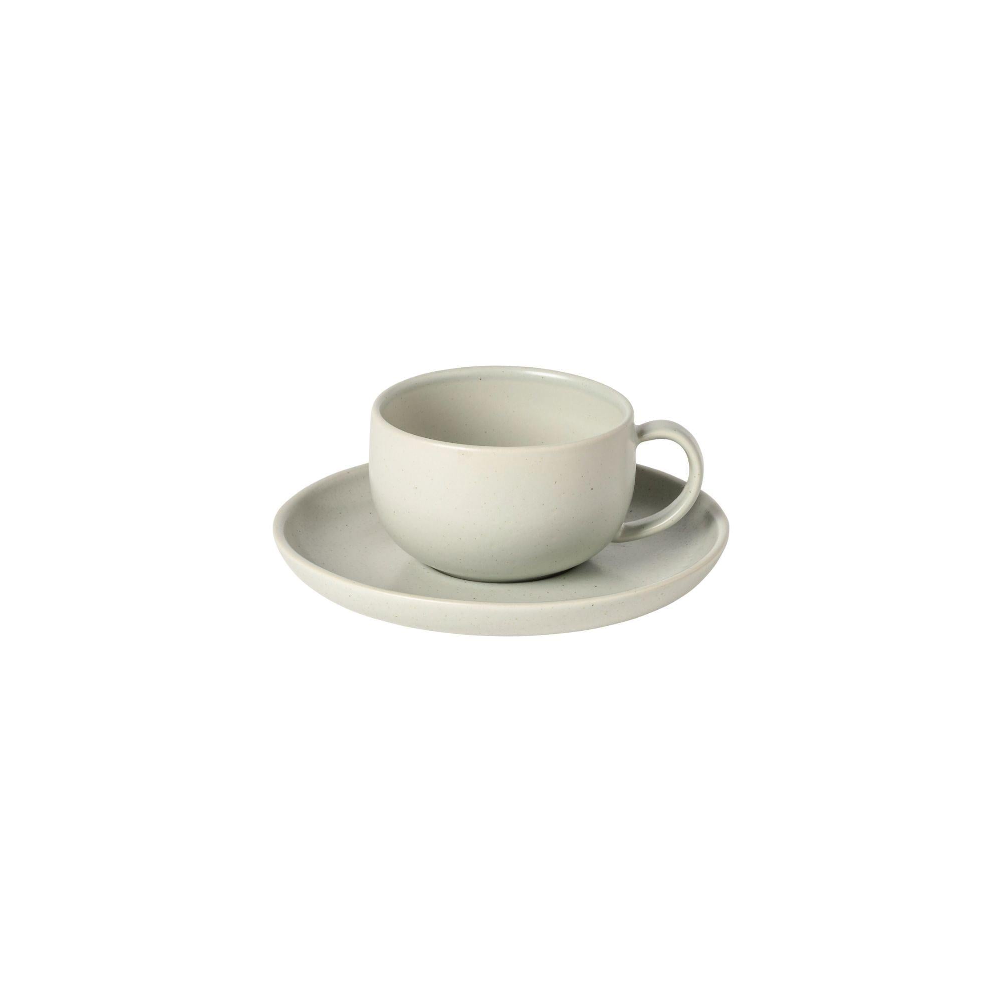 Tea cup and saucer, Oyster Grey