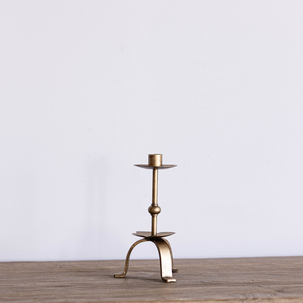 Iron Tripod Pillar Candle Holder