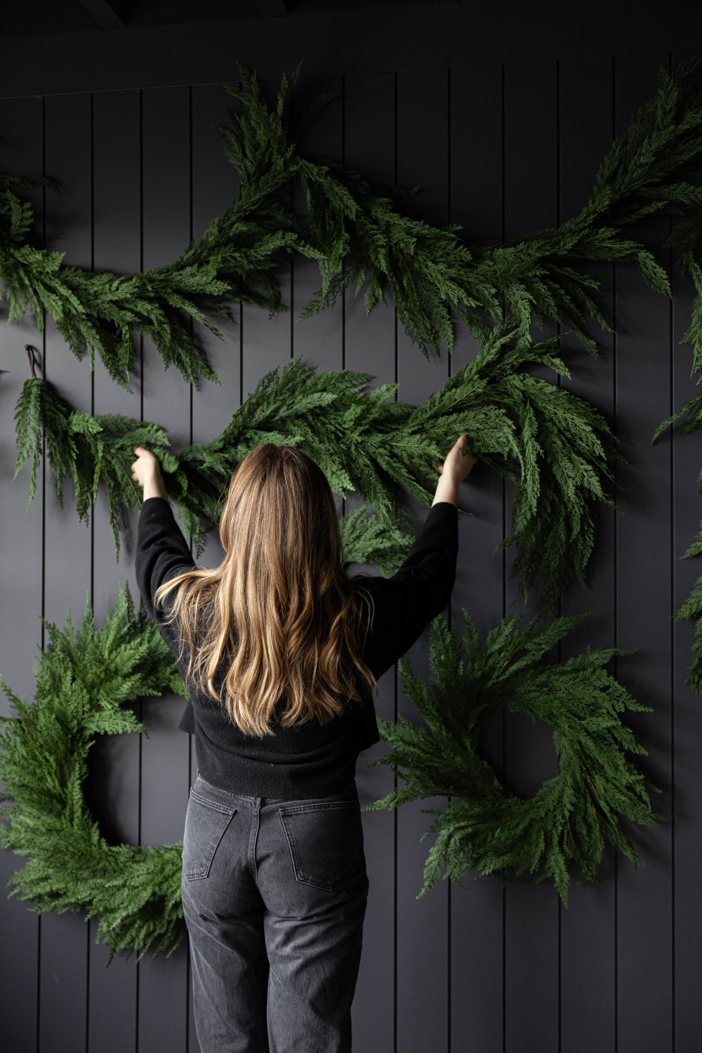Cypress Leaf Full Real Touch Garland - 15 Ft