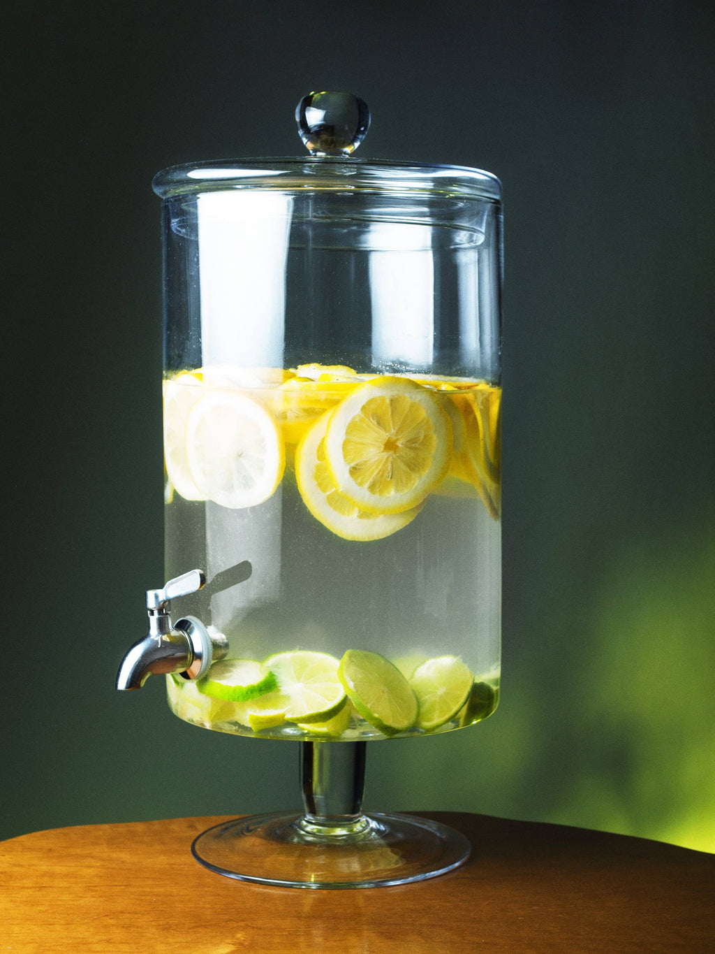 Glass Footed Beverage Dispenser