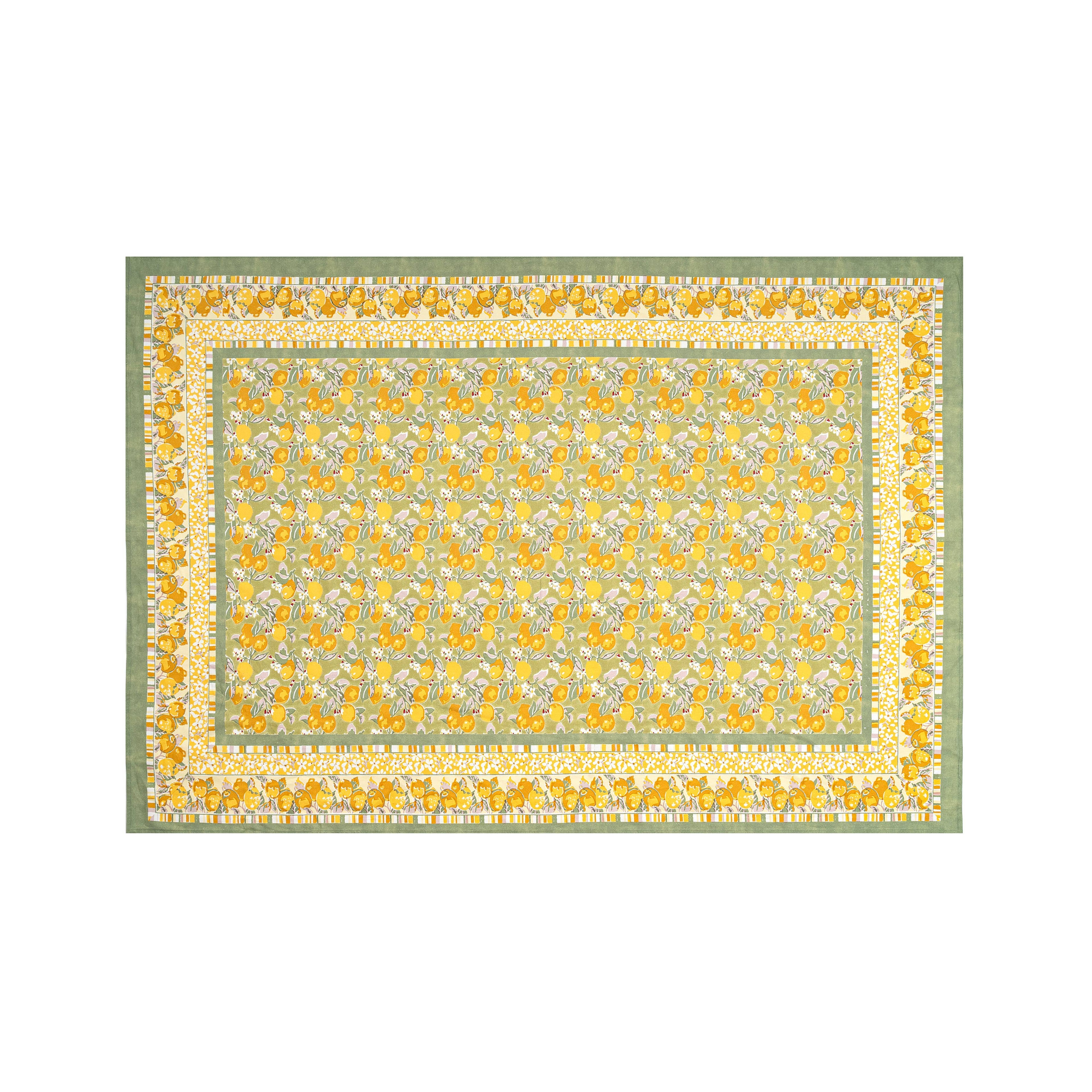 French Tablecloth Citron Vert & Yellow