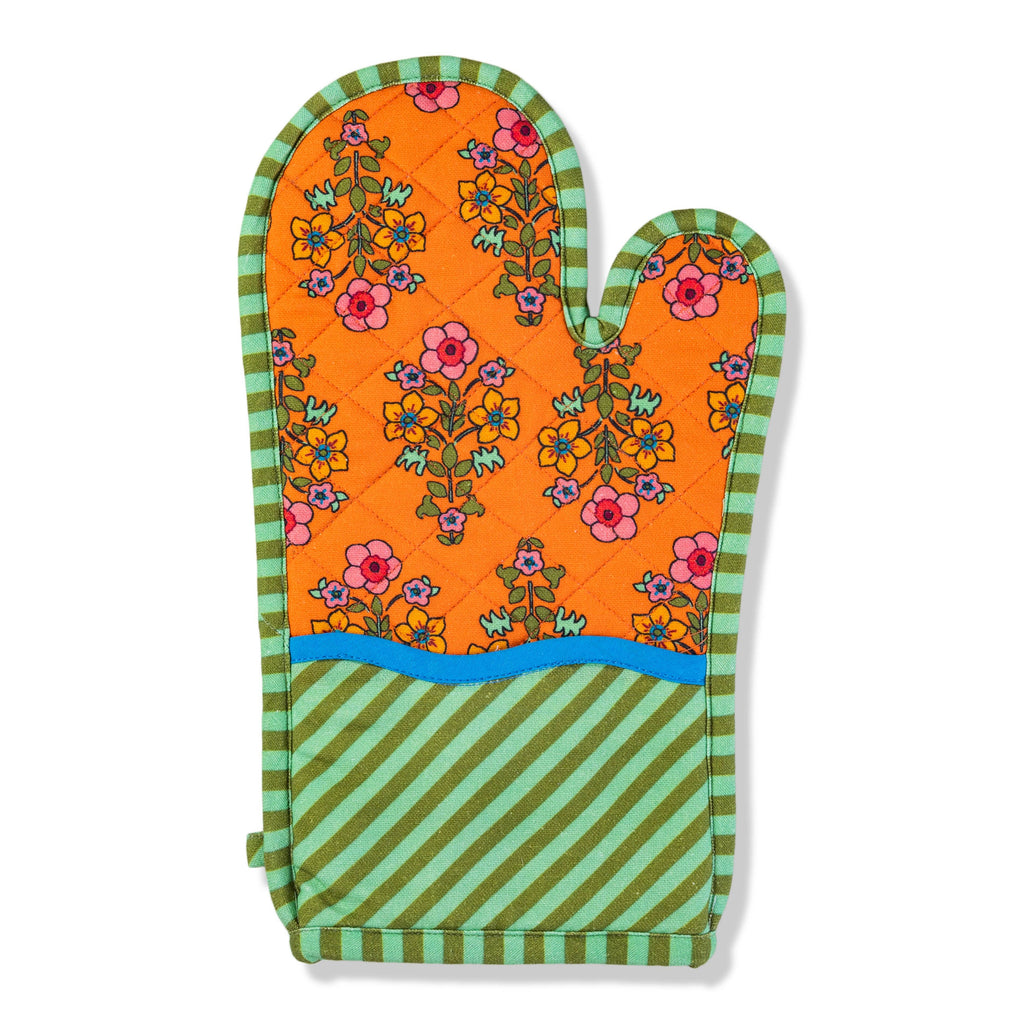 Orange Pot Holder & Oven Mitt