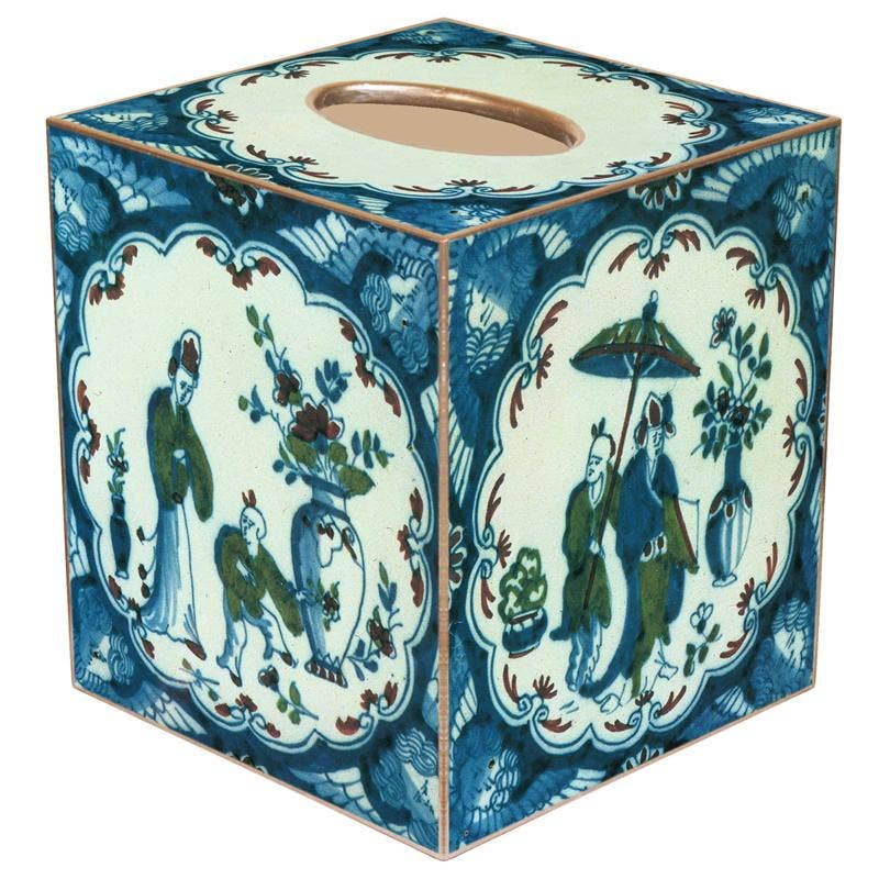 TB418 Chinese Porcelain Tissue Box Cover