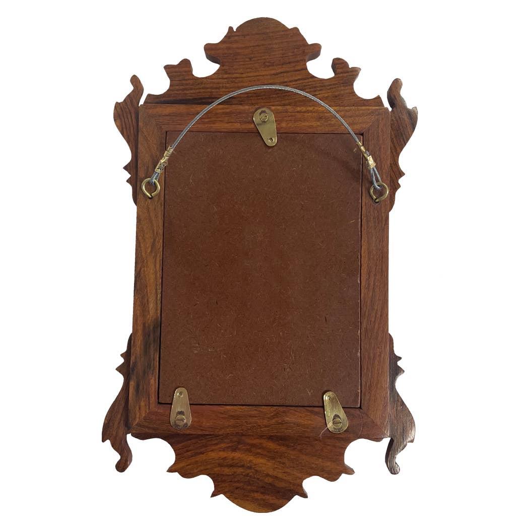 11" Wood Colonial Style Chippendale Mirror