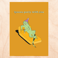 IGUANA PARTY Birthday Card