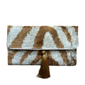 Silk Velvet Ikat Clutch