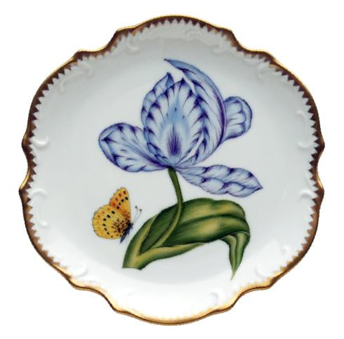 Purple & Blue Tulip Bread & Butter Plate