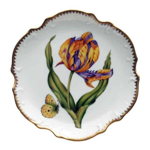 Purple & Yellow Tulip Bread & Butter Plate