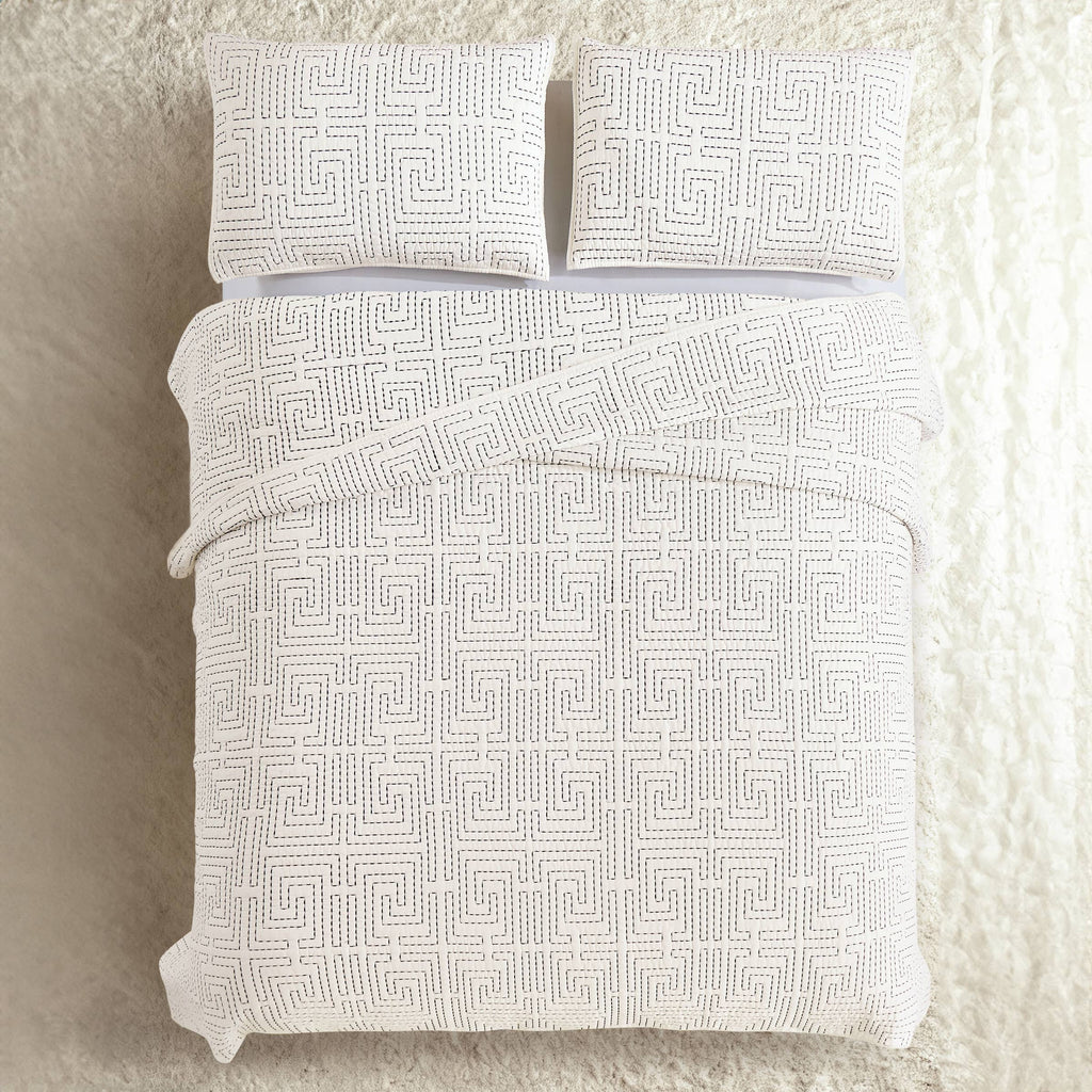 GREEK KEY QUILT SET - 3PC - Dee Ocleppo