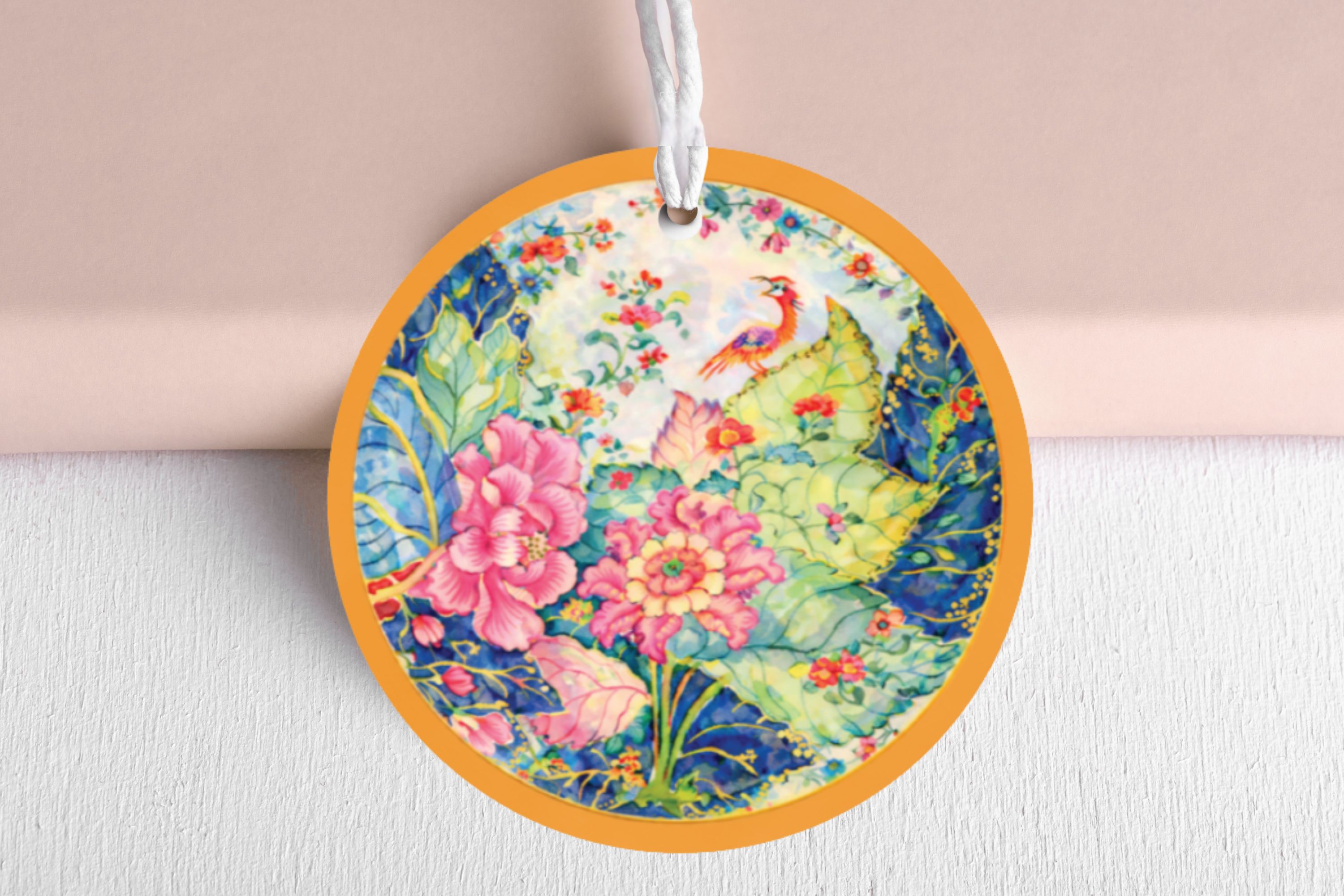 Tobacco Leaf Inspired, Chinoiserie Gift Tag Set of 8