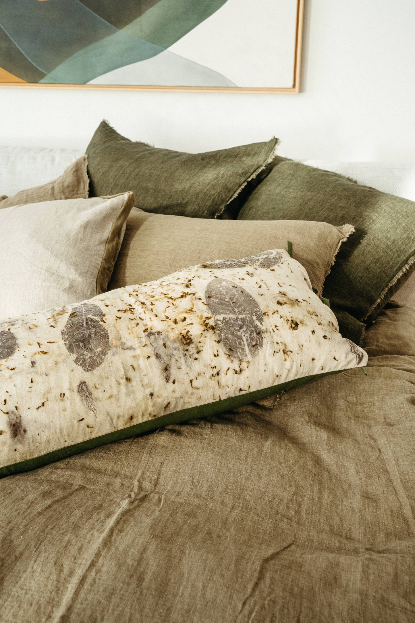 24x24 Lina Linen Pillow Laurel