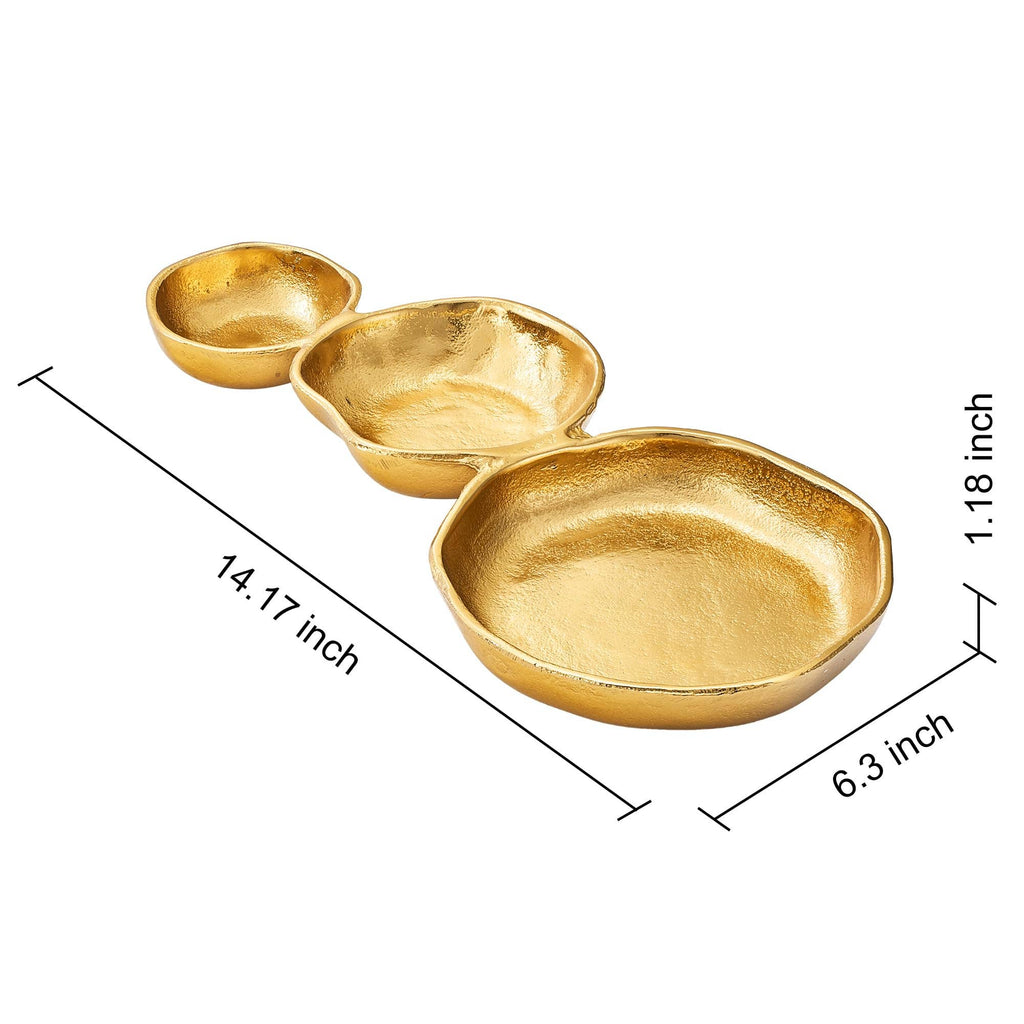 Cluster of 3 Bowls – Modern Luxury Aluminum Decorative