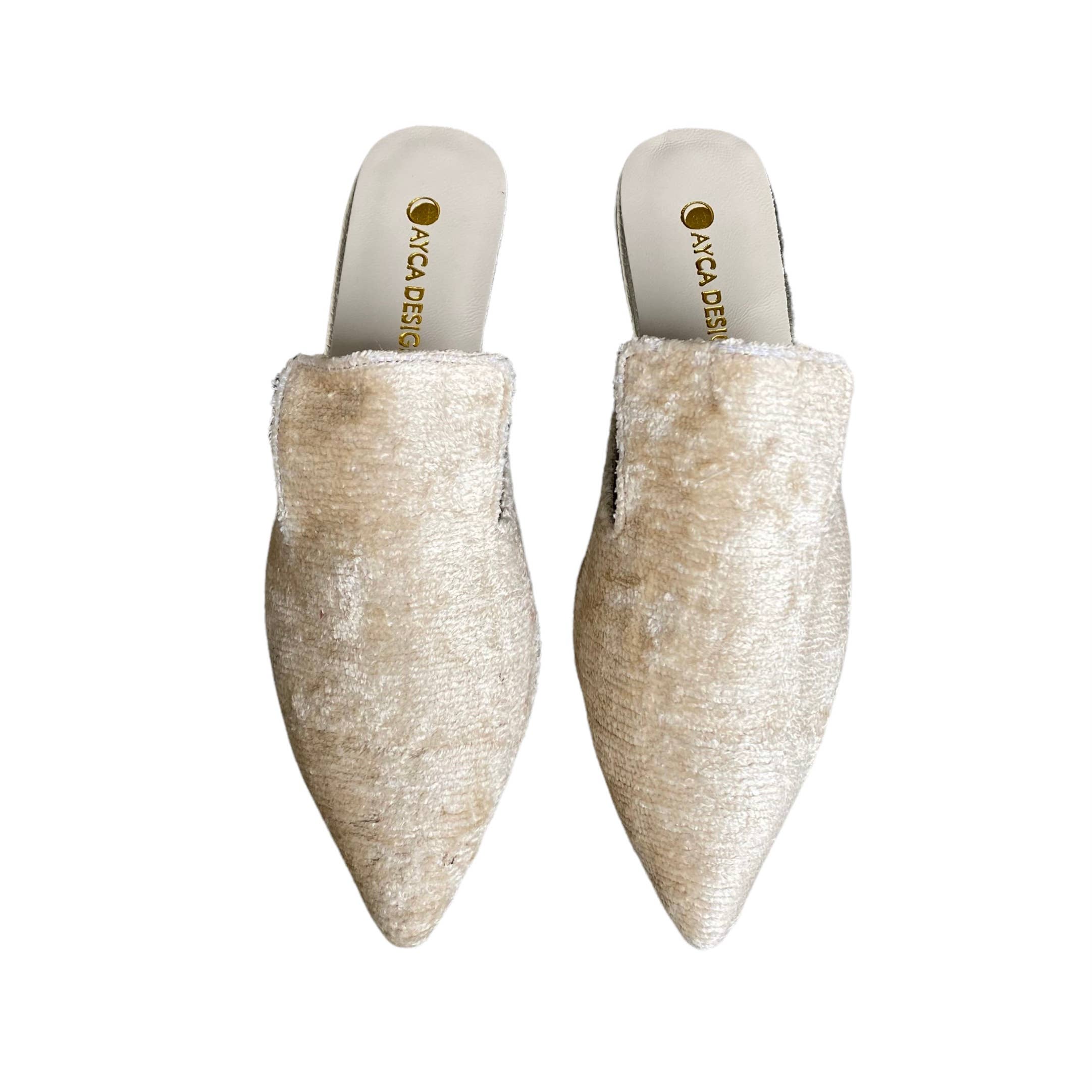 Silk Velvet Ikat Point Toe Slide
