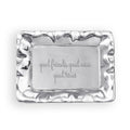 Vento Rectangular Engraved Tray "good friends, good wine, good times"