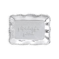 Organic Pearl Rectangular Engraved Tray "girlfriends, giggles, gratitude"