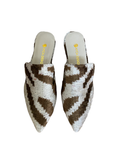 Silk Velvet Ikat Point Toe Slide