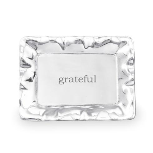 Vento Rectangular Engraved Tray "grateful"