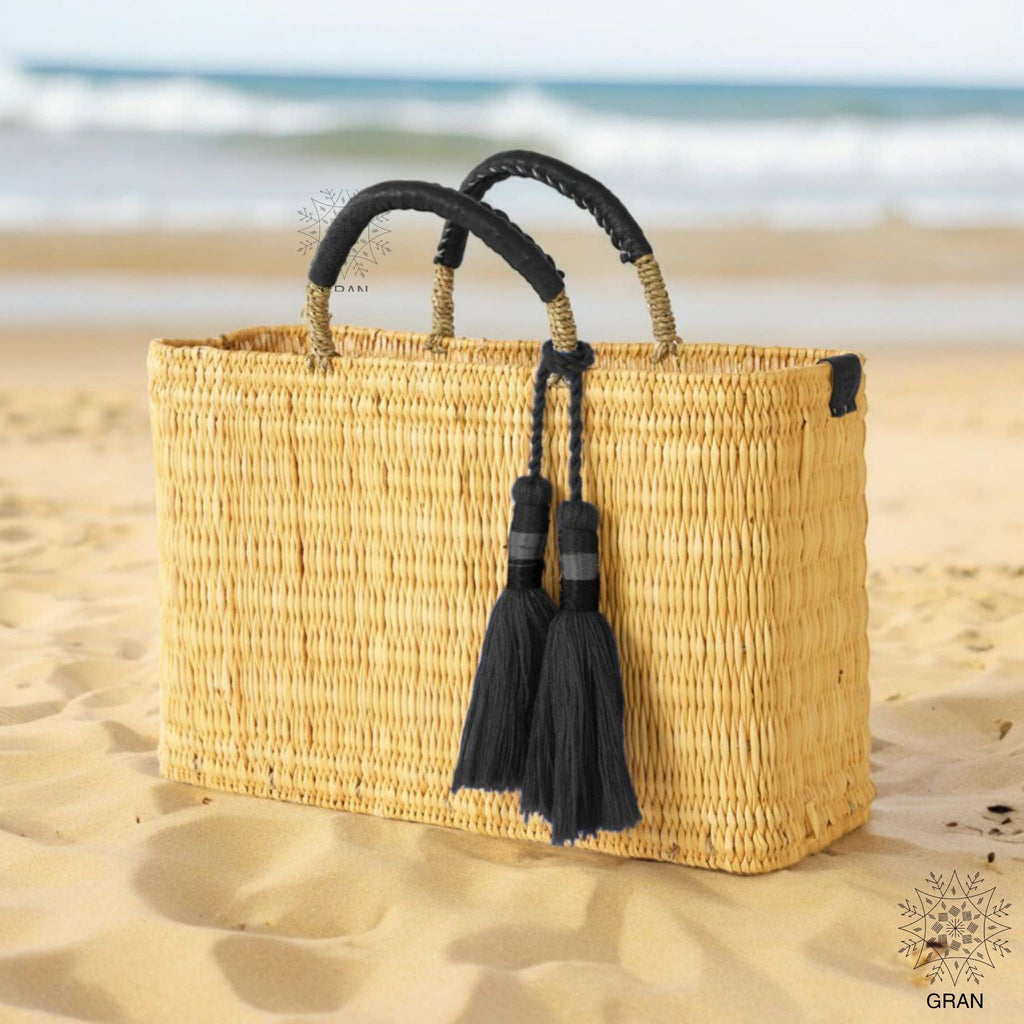 Handwoven Market Reed Storage, Palm Leaf Storage Baskets.