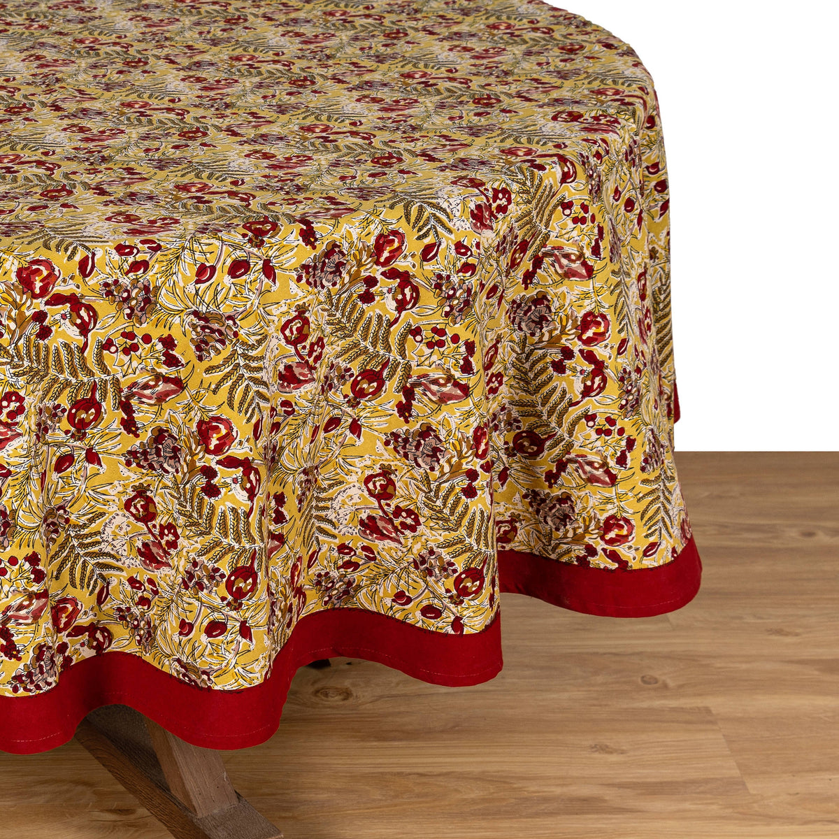 Winter Garden Red & Green | French Tablecloths