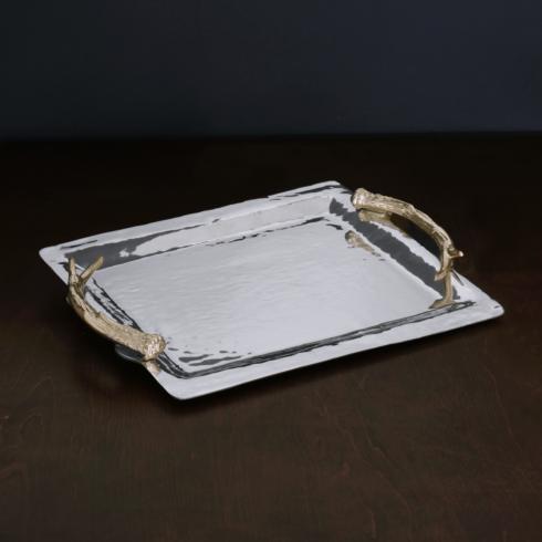 Antler Emerson Large Tray with Gold Handles