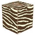 Brown Zebra Tissue Box Cover